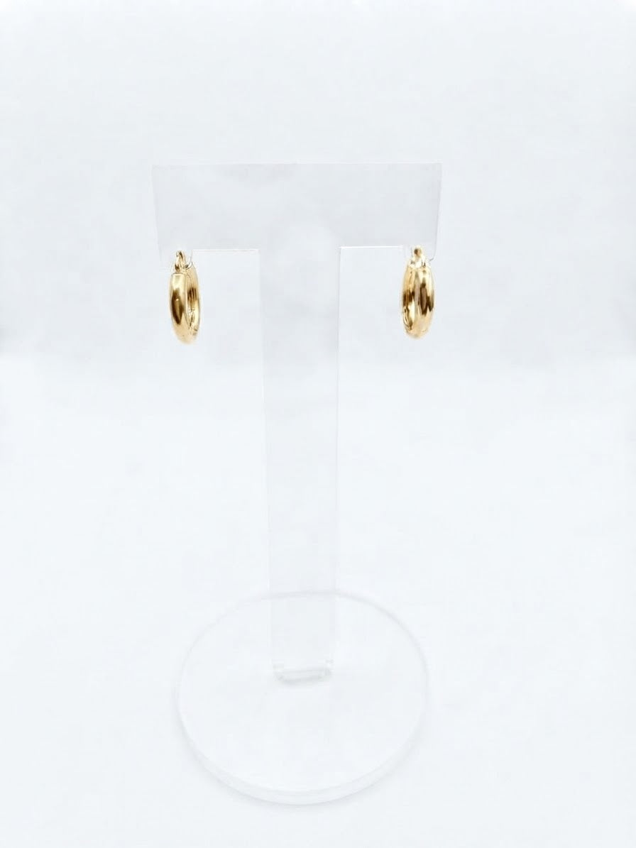 【 限定10本 】K18YG 約6.8ｇ クロッシングピアス（1cm）