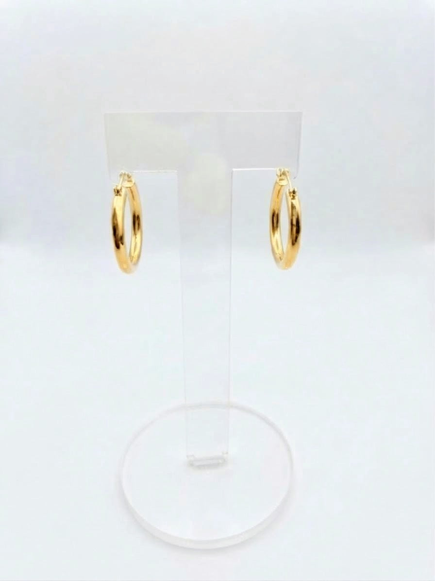【 限定10本 】K18YG 約13.00ｇ クロッシングピアス（2cm）