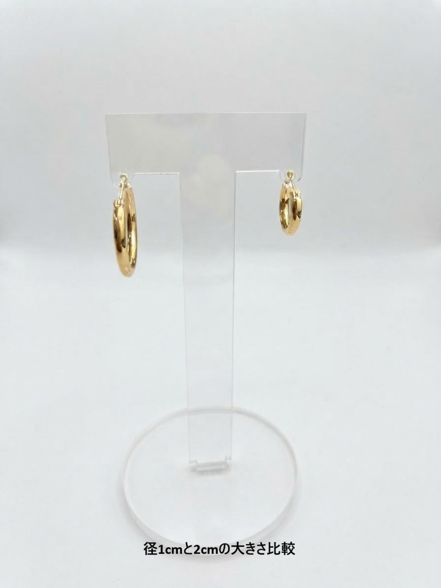 【 限定10本 】K18YG 約13.00ｇ クロッシングピアス（2cm）